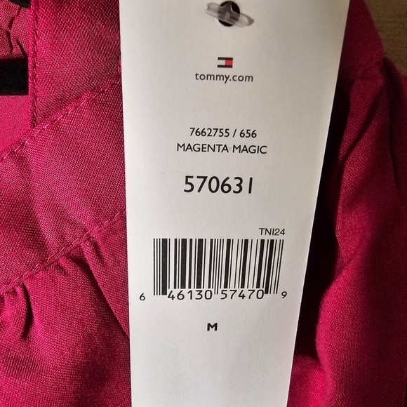 Tommy Hilfiger Magenta Magic Medium Women's Shirt - Picture 3 of 4